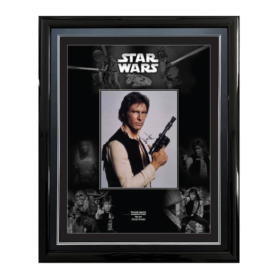 Harrison Ford Signed Han Solo Photo Display - Star Wars