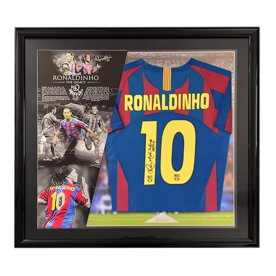 Ronaldinho Signed FC Barcelona Shirt - The Legacy Display 2