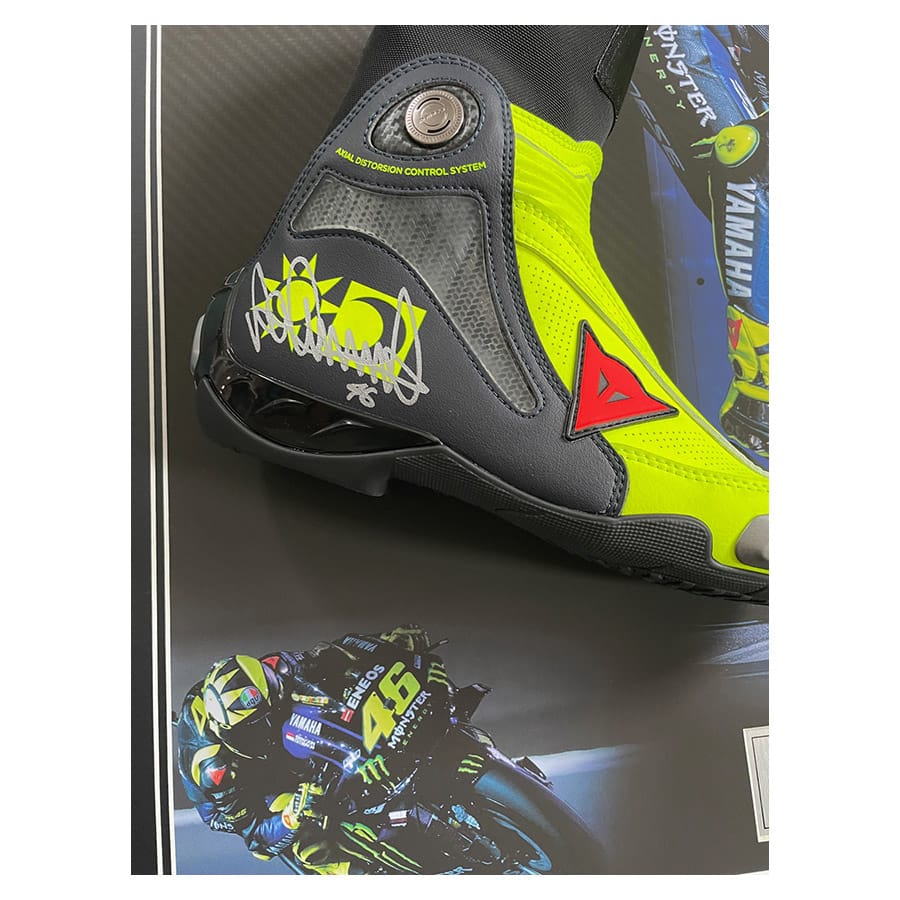 Valentino Rossi Signed Dainese Boots- 2020 MotoGP Yamaha
