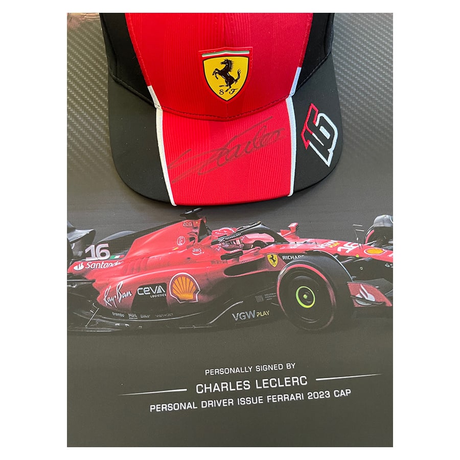 Charles Leclerc Signed Personal 2023 Cap - Ferrari F1 Driver Issue