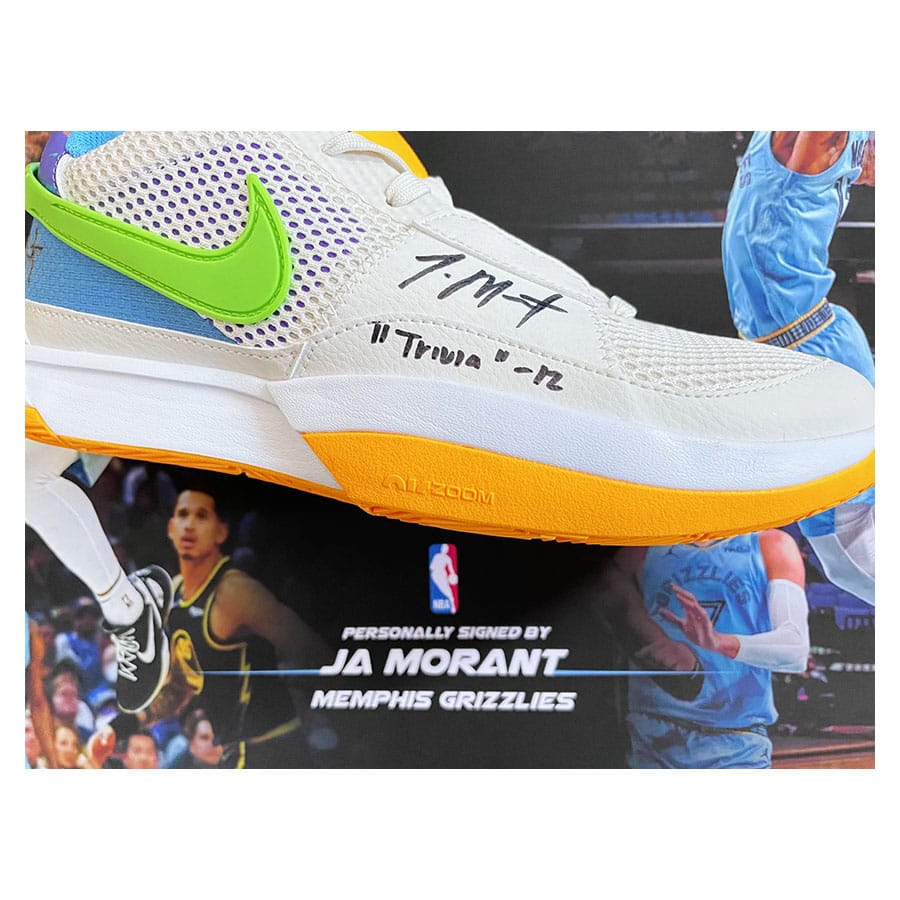 Ja Morant Signed Trivia Nike Shoe - Memphis Grizzlies - JSA