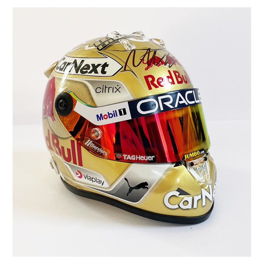Max Verstappen Signed RBR 1/2 Scale Helmet 2022 World Champion ...