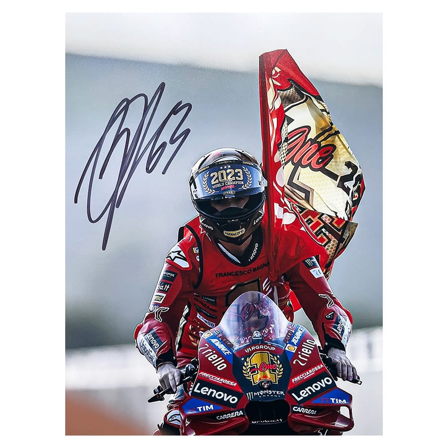 Francesco Bagnaia Signed Photo Display - MotoGP 2023 World Champion - Pecco