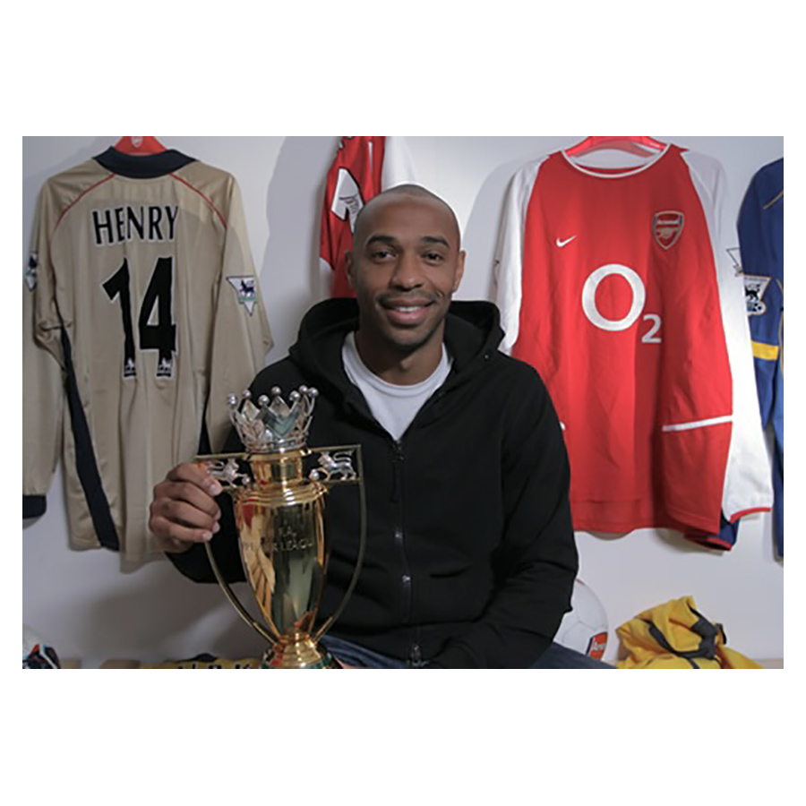 Thierry Henry Signed Arsenal 2004 Unbeaten Premier League Trophy - The Invincibles