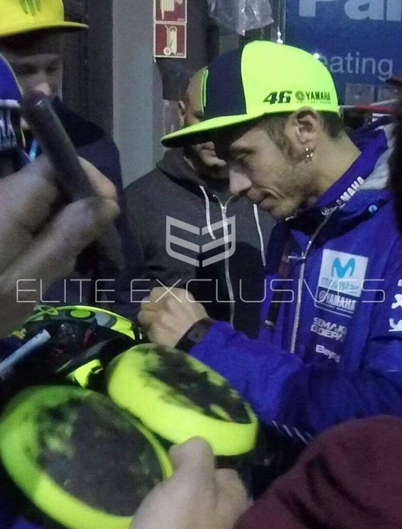 Valentino Rossi Signed & Used Knee Slider Monster Yamaha - MotoGP
