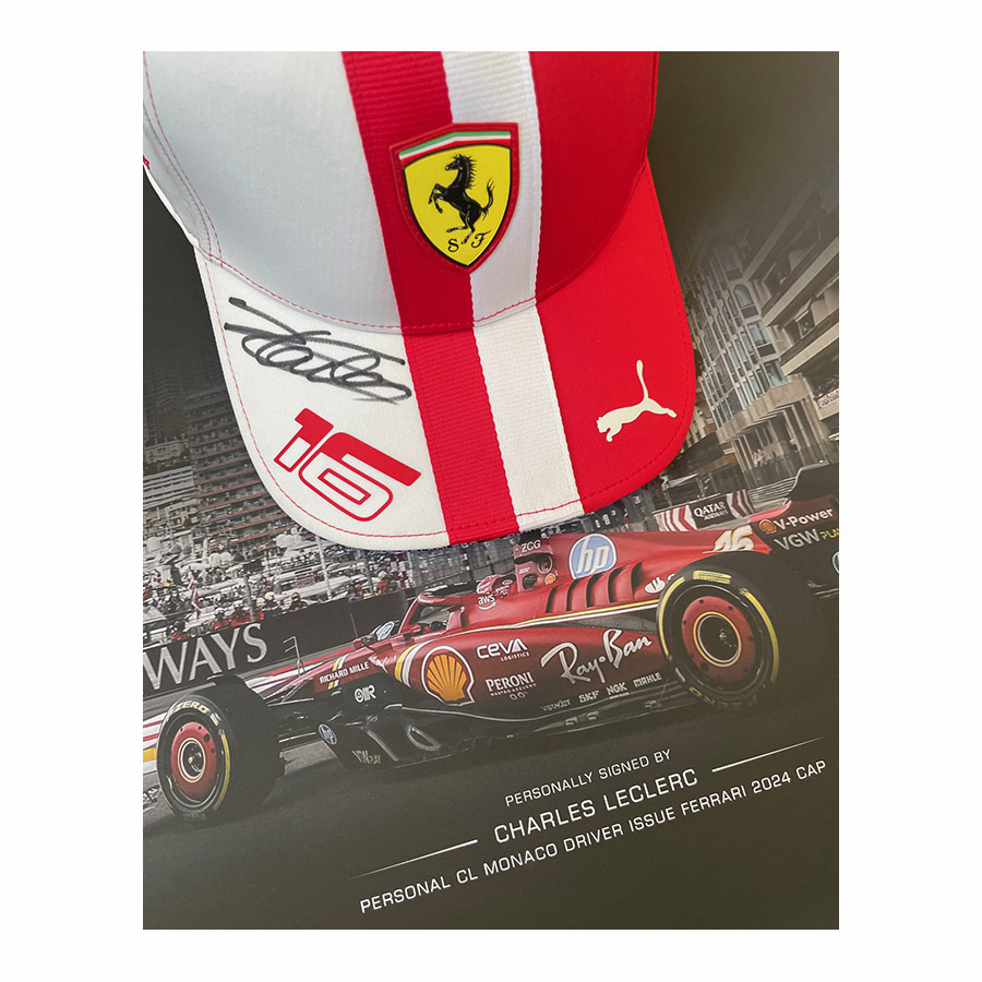 Charles Leclerc Signed Personal Monaco 2024 Cap - Ferrari F1 Driver Issue