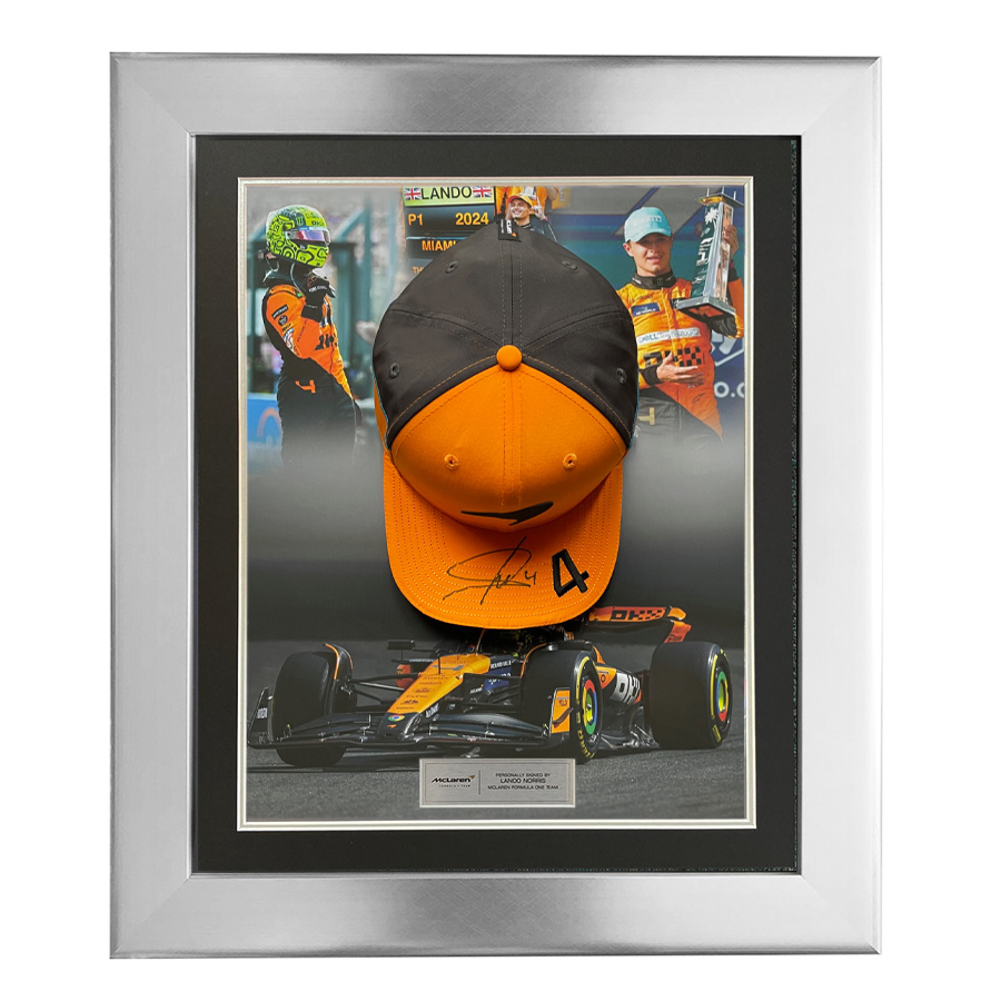 Lando Norris Signed 2024 Cap Display - McLaren F1