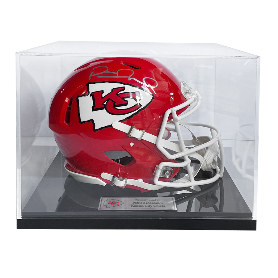 Patrick Mahomes Signed NFL Helmet Display