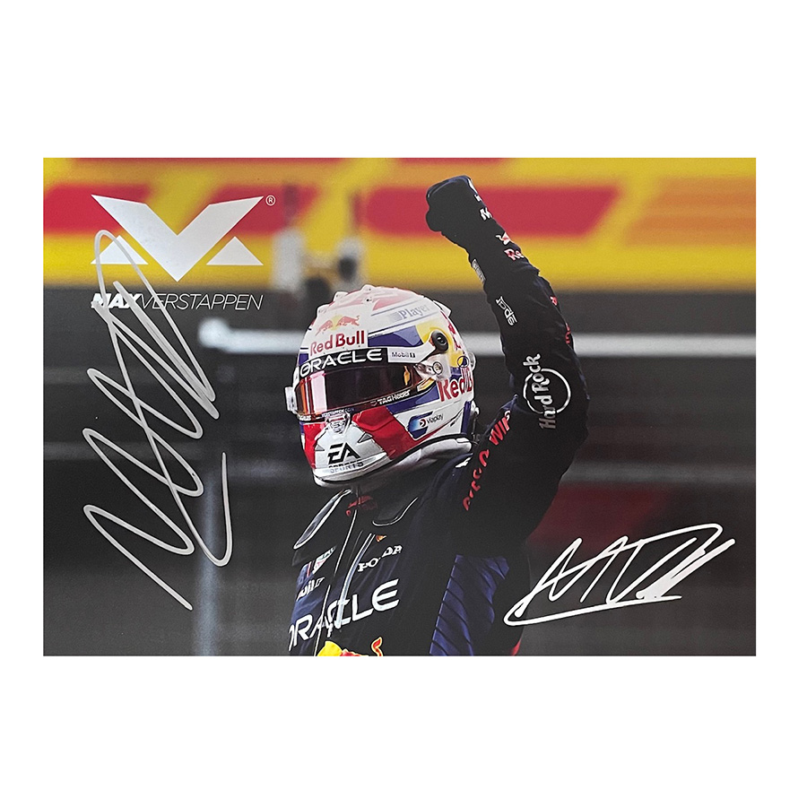 Max Verstappen Used 2023 Red Bull Racing F1 Nomex Signed Framed Display