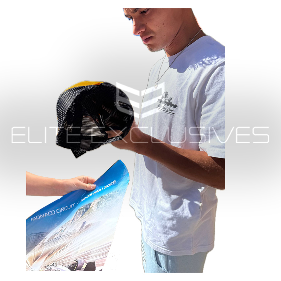 Lando Norris Signed 2025 Monaco GP F1 Poster Display - McLaren F1