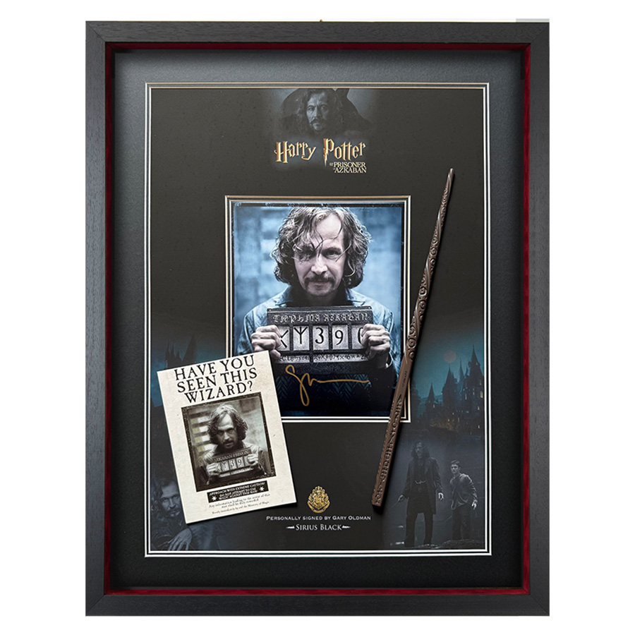 Sirius Black - Signed by Gary Oldman Photo & Wand Display - Harry Potter
