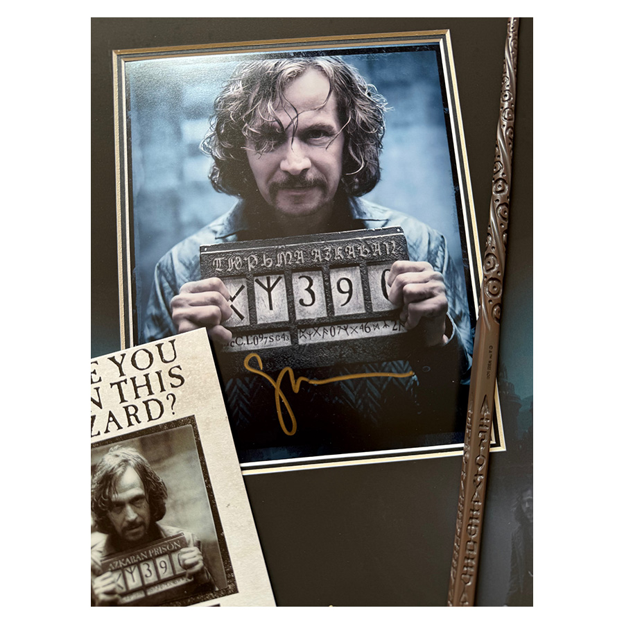 Sirius Black - Signed by Gary Oldman Photo & Wand Display - Harry Potter