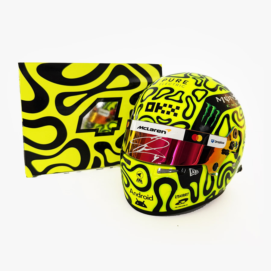 Lando Norris Signed 2025 McLaren 1/2 Scale Helmet