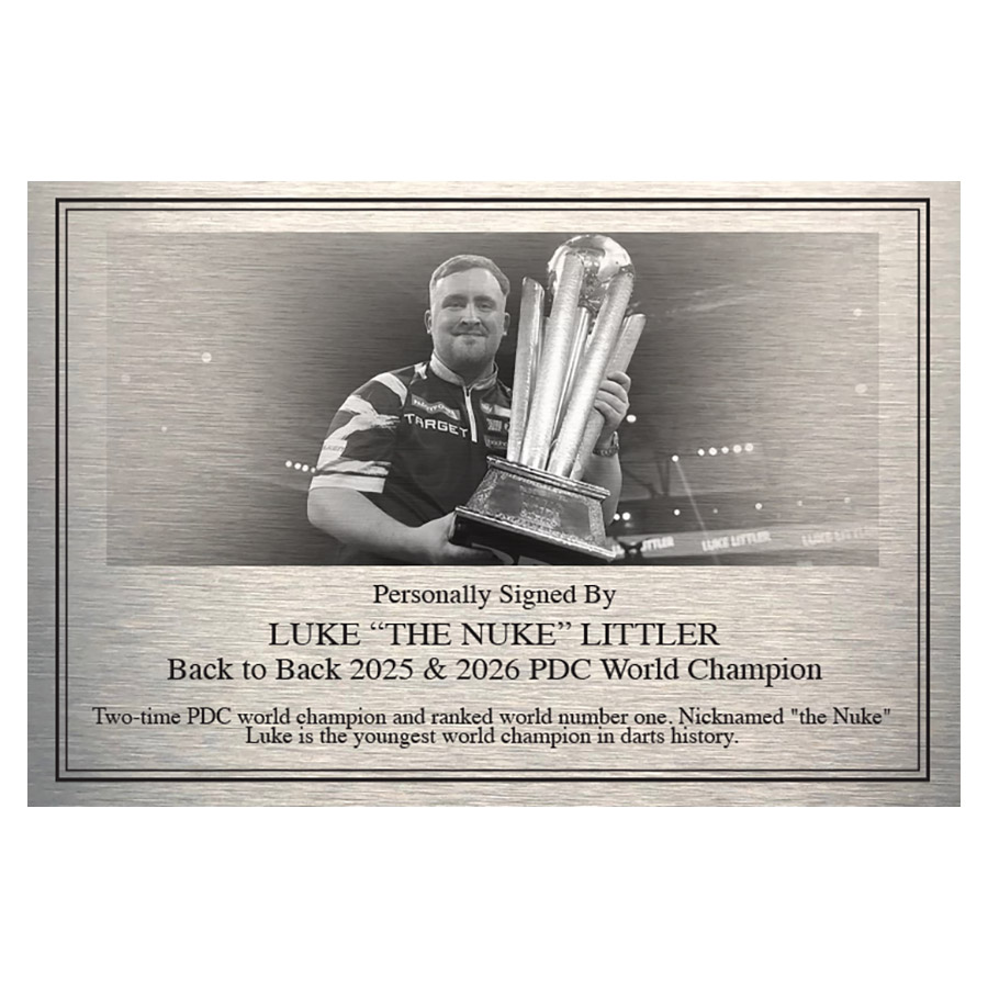 Luke Littler Signed World Champion Darts PDC Framed Photo Display - Image 4