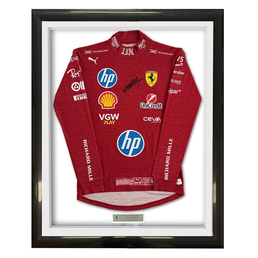 Charles Leclerc Signed 2025 Nomex Shirt - Ferrari F1 Driver Issue