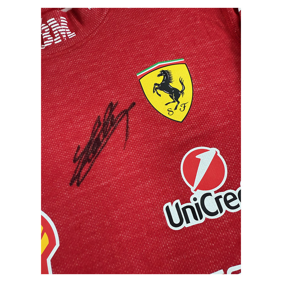 Charles Leclerc Signed 2025 Nomex Shirt - Ferrari F1 Driver Issue