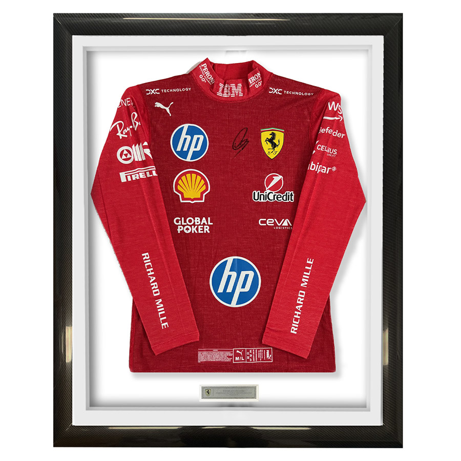 Lewis Hamilton Signed 2025 Las Vegas Nomex Shirt - Ferrari F1 Driver Issue