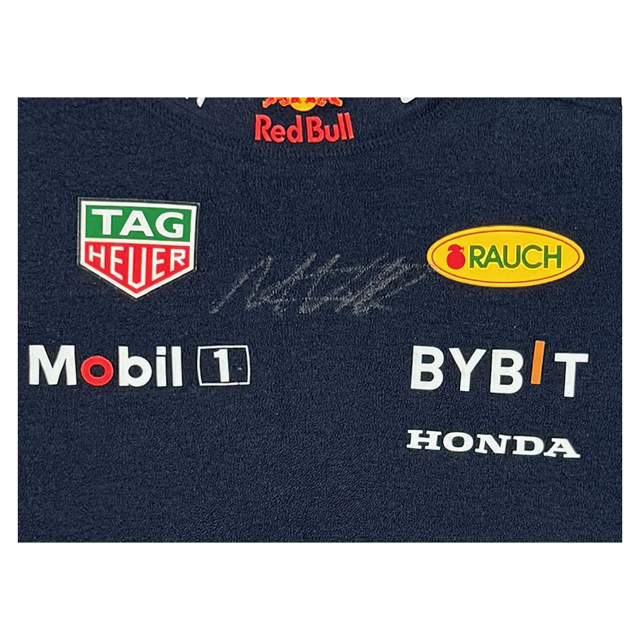 Max Verstappen Signed & Used 2024 Red Bull Racing F1 Nomex Framed Display