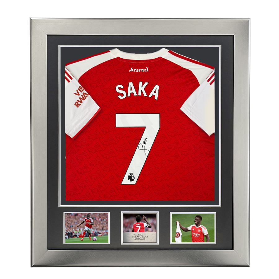 Bukayo Saka Signed Arsenal FC 2026 Shirt - Deluxe Framing