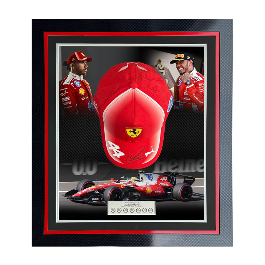 Lewis Hamilton Signed Ferrari F1 2026 Cap Display