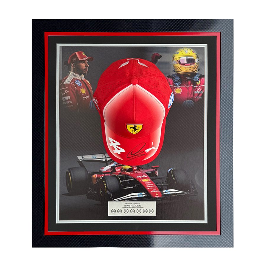 Lewis Hamilton Signed Ferrari F1 2026 Cap Display