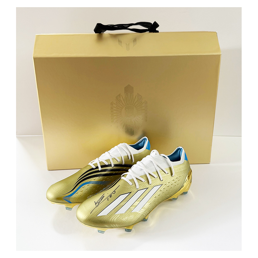 Lionel Messi signed Adidas X Speedportal Leyenda Messi 2022 World Cup Boot - Very Rare - Image 5