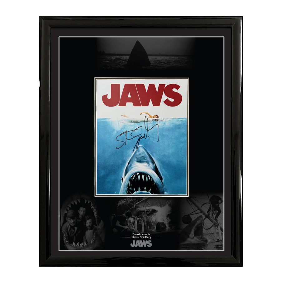 Steven Spielberg Signed Jaws Photo Display