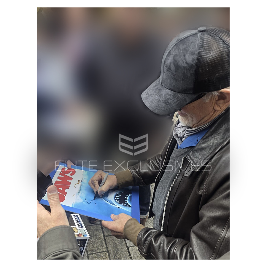 Steven Spielberg Signed Jaws Photo Display