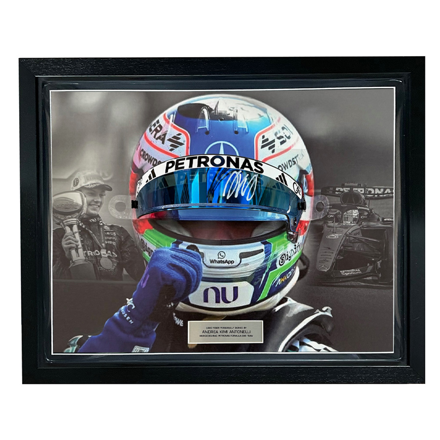 Kimi Antonelli Signed & Used Bell Racing Race Visor - Mercedes F1 2026