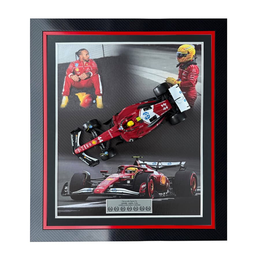 Lewis Hamilton Signed 1:18 Model - Ferrari F1 Design
